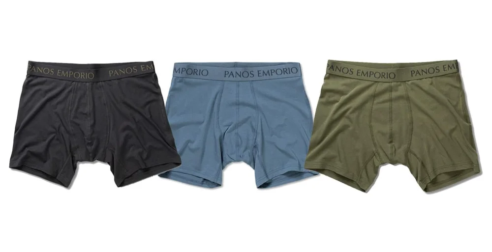 Panos Emporio PE 3PK BASE BAMBOO BOXER Grey/Olive/Bluesteel v:4503099