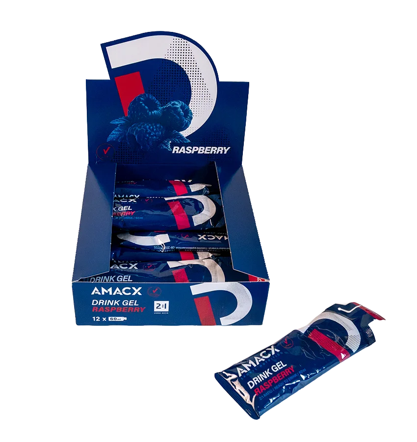 Amacx Drink Gel Bringebær Energigel 12 stk v:6196780