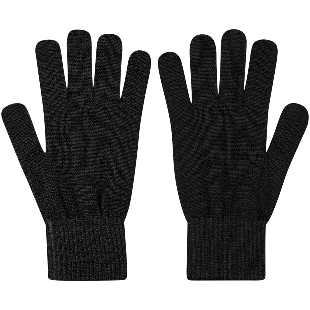 Knitted Merino Glove, strikkevanter – Svart v:5560460