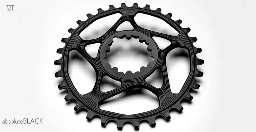 Absolute Black Sram DM Krankdrev Sort, 28T, Spiderless, 50mm kjedelinje v:7576597