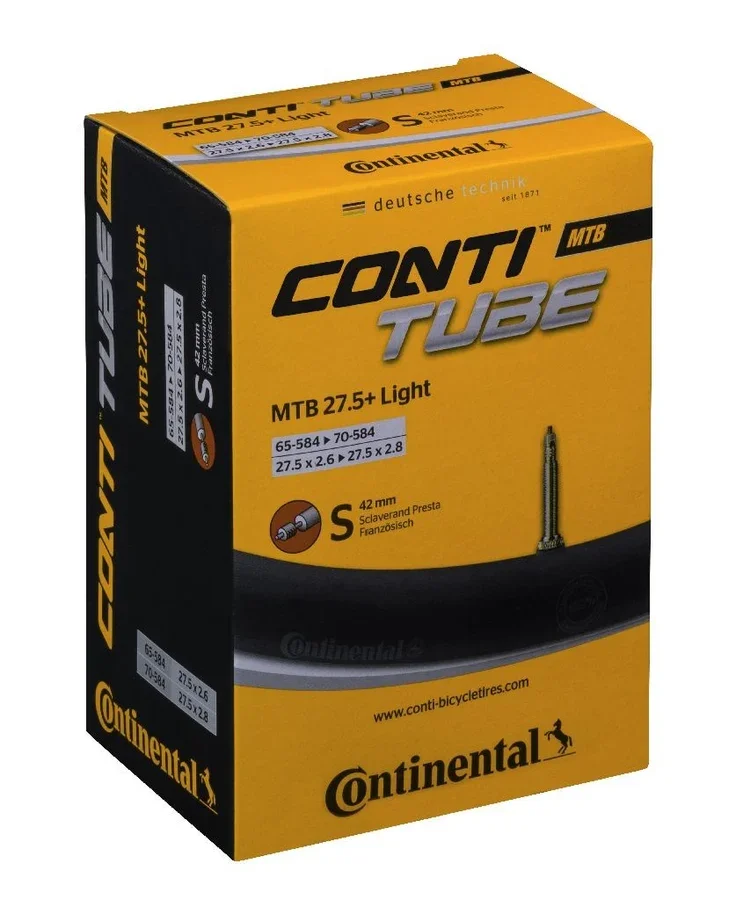Continental MTB Wide Light 27.5″ Slange 2.6″ – 2.8″, 42 mm presta, 275 g v:7483311