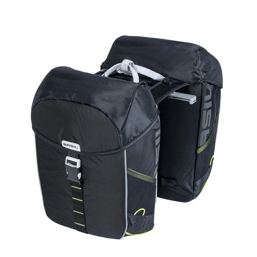 Basil Miles Sideveske Sett Sort/Lime, 34L, ink MIK System v:4162349 Basil Miles Sideveske Sett Sort/Lime, 34L, ink MIK System v:4162349