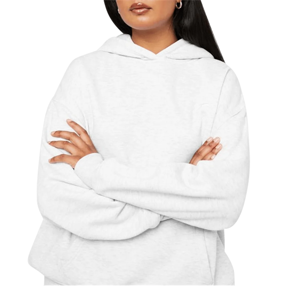 Fleece Hoodie, hettegenser, dame – Grå v:8549329 Fleece Hoodie, hettegenser, dame – Grå v:8549329