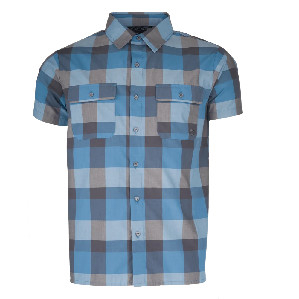 Juvass Quick Dry Short Sleeve Checkered Shirt, skjorte – Grå v:6380924 Juvass Quick Dry Short Sleeve Checkered Shirt, skjorte – Grå v:6380924