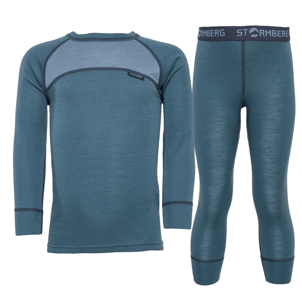 Valle Wool Set, ullundertøy, barn - Blå v:5506632