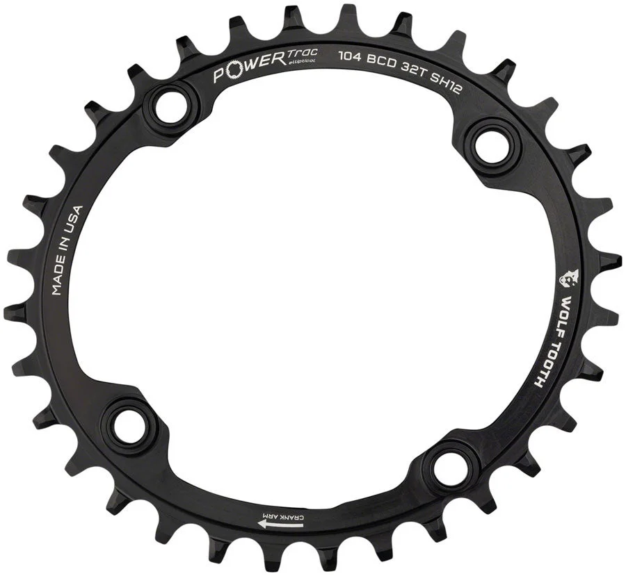 Wolf Tooth Elliptical 104mm BCD, Hyperglide+ 12-delt Drev v:4294606 Wolf Tooth Elliptical 104mm BCD, Hyperglide+ 12-delt Drev v:4294606