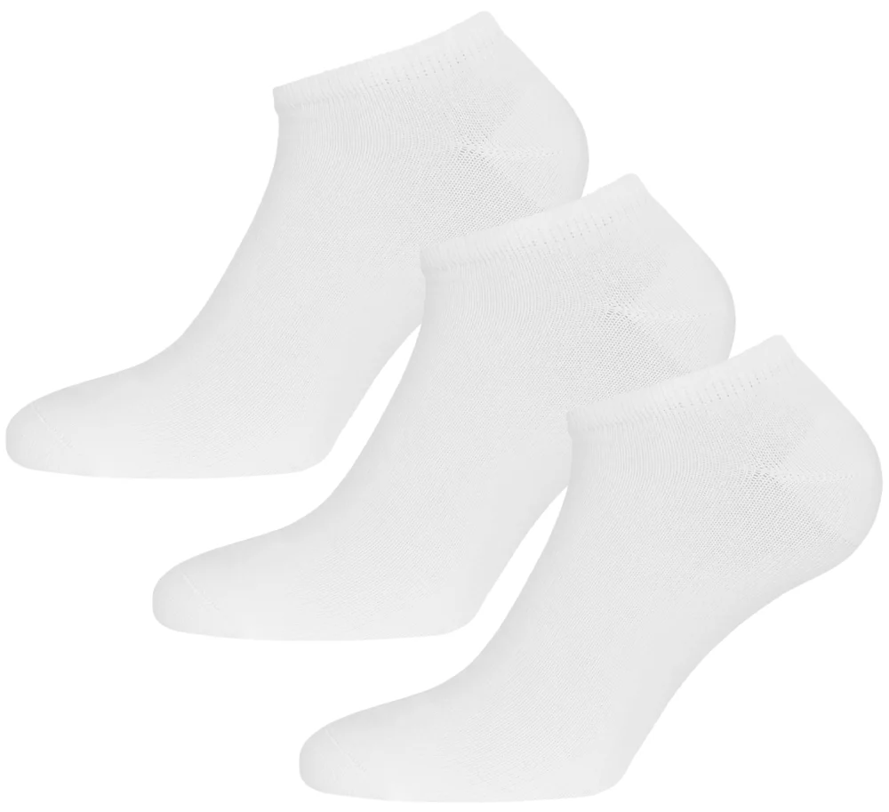 Urberg Bamboo Shaftless Sock 3-Pack Bright White v:1291062