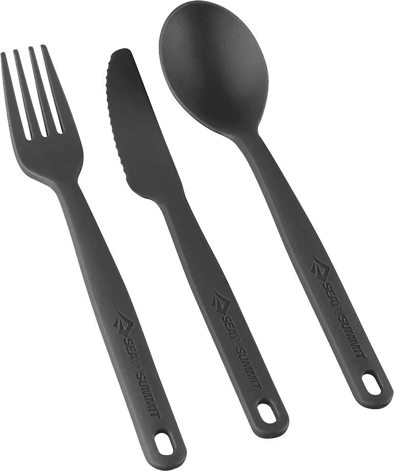 Sea To Summit Camp Cutlery Set – 3 Piece Charcoal v:8279776 Sea To Summit Camp Cutlery Set – 3 Piece Charcoal v:8279776