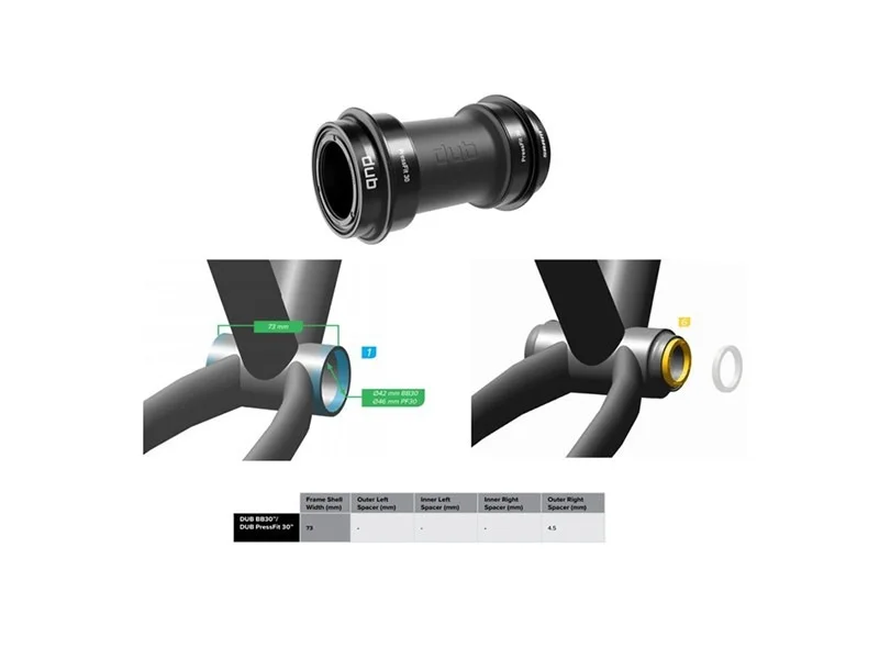 Sram DUB PressFit 30 Standard bearings DUB 68-73 mm, kranklager v:4334554