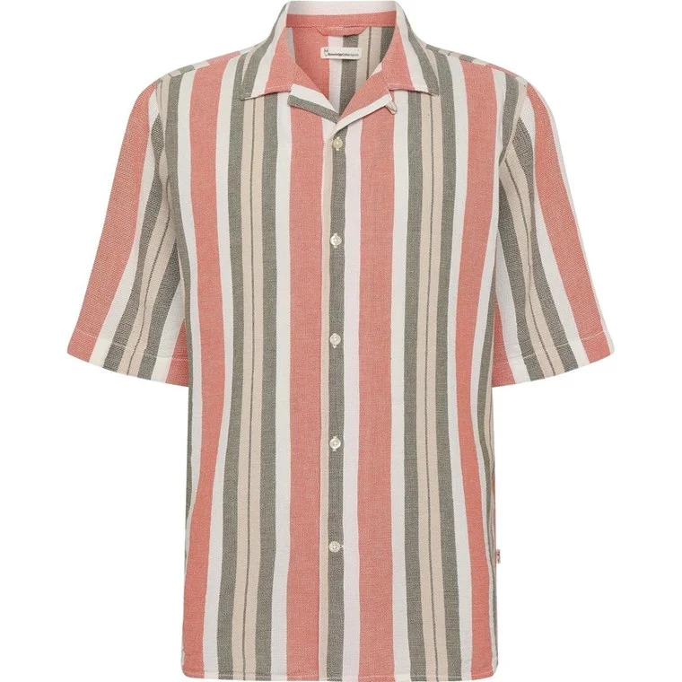 KnowledgeCotton Apparel Box Sl Striped Cotton Shirt Green Stripe v:6435607 KnowledgeCotton Apparel Box Sl Striped Cotton Shirt Green Stripe v:6435607