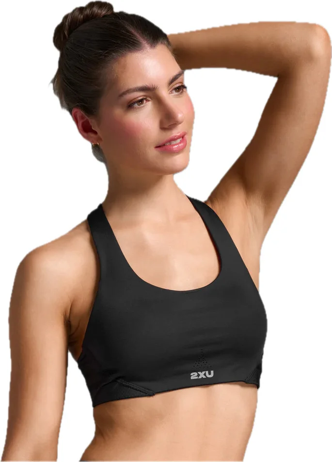 2XU Aero Mesh Medium Impact Bra Black/silver Reflective v:4971838