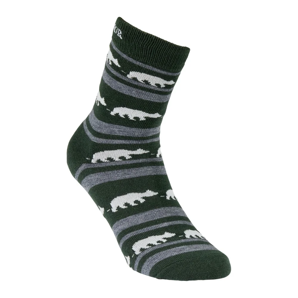 Gridarmor Striped Bear Merino Socks Green/Grey/White v:1531794 Gridarmor Striped Bear Merino Socks Green/Grey/White v:1531794