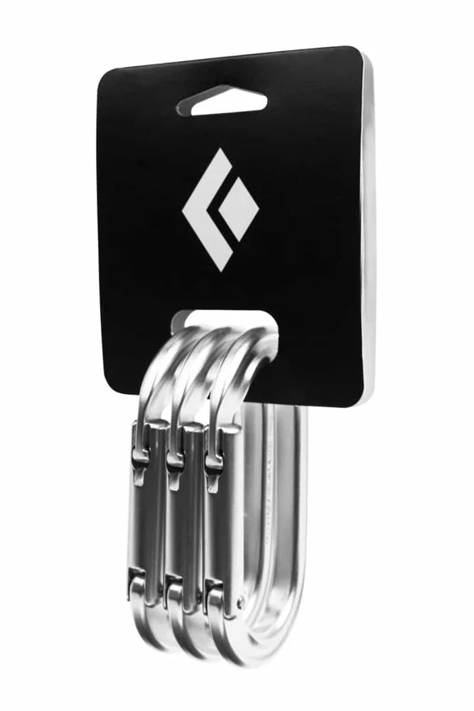 Black Diamond Oval Keylock 3 Pack Nocolour v:6969725