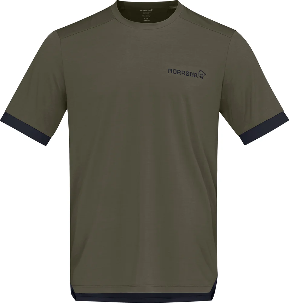 Norrøna Men’s Fjørå Equaliser T-Shirt Olive Night/Caviar Black v:8837080