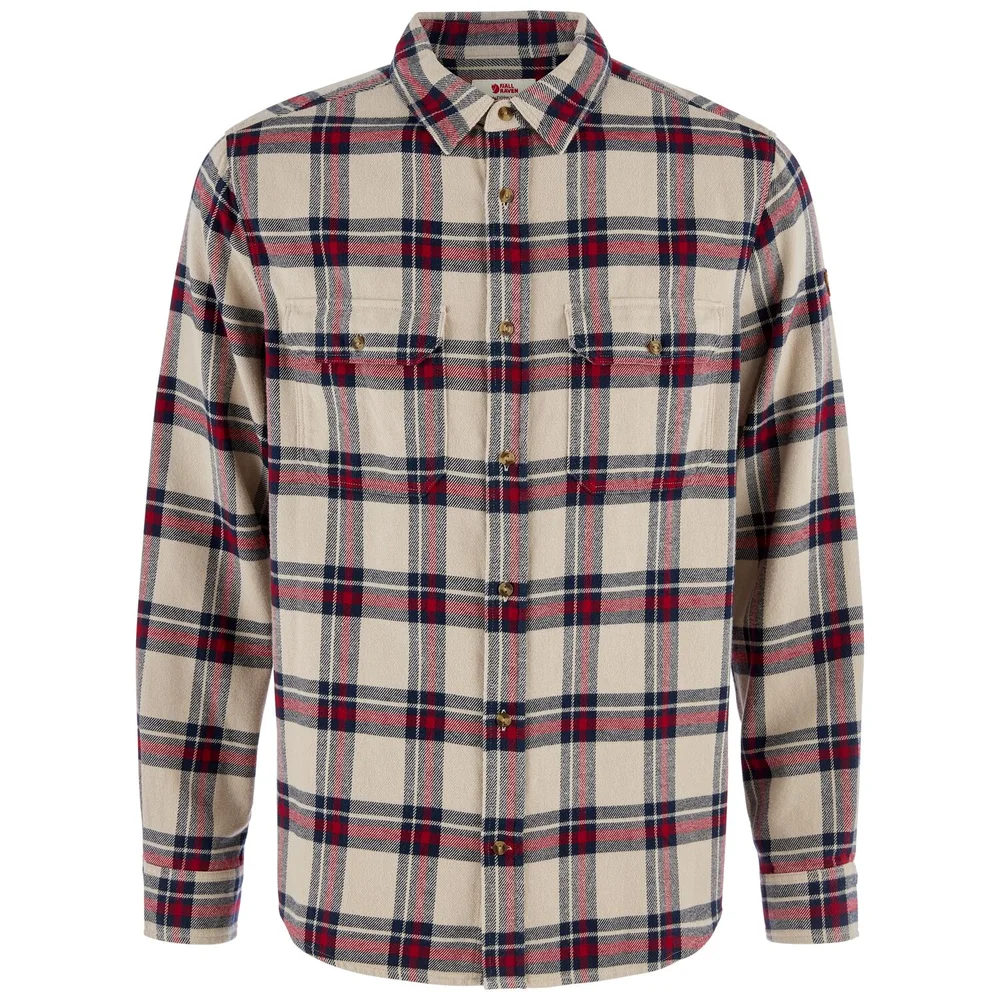 Fjällräven Men’s Övik Heavy Flannel Shirt Light Fossil-deep Red v:7094981